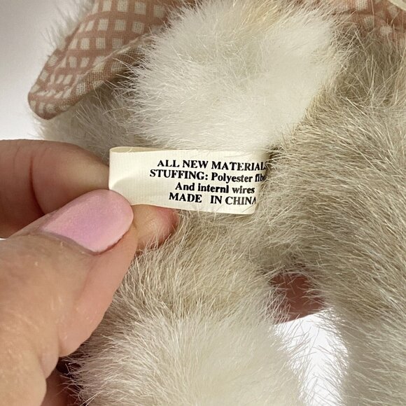 Boyds Bears Lil Peach Bunny Rabbit Gingham Wings Archive Collection Ornament - Picture 10 of 10